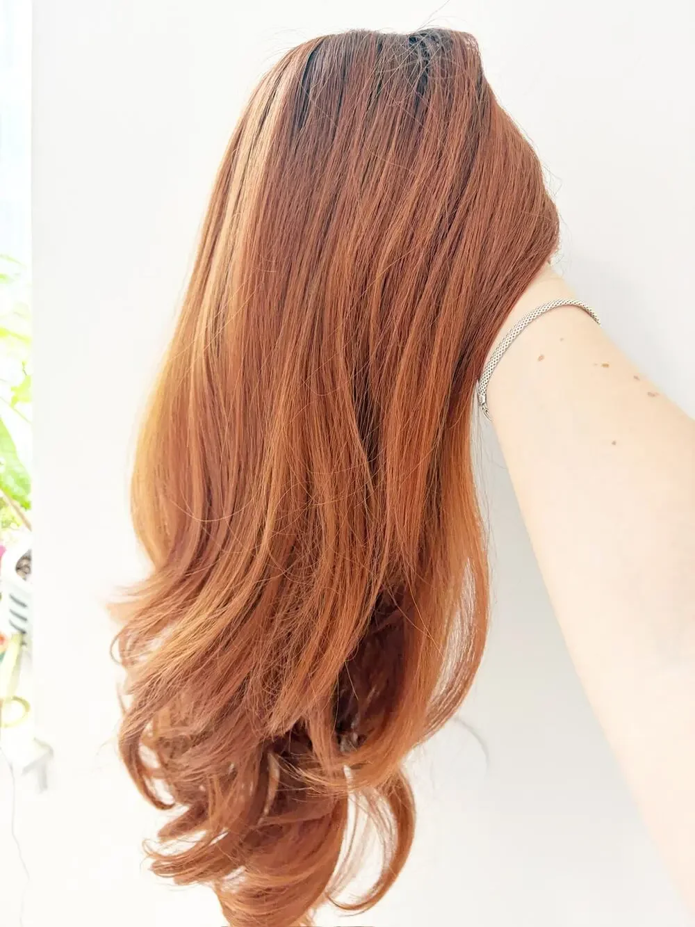 NEW Frodio Maple Red Straight Wig with Bangs